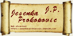 Jesenka Prokopović vizit kartica